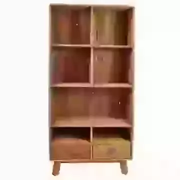 Reclaimed Pine Tall Cubed Bookcase